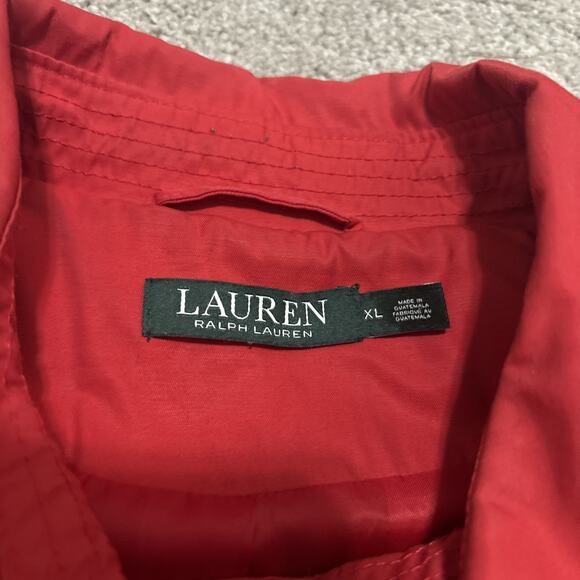 Lauren Ralph Lauren Red Nautical Pea Coat Jacket Anchor Buttons Size XL - Picture 2 of 5